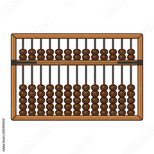 old abacus on white background