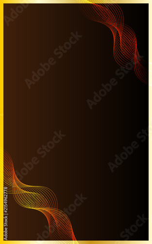 abstract background with golden ornament