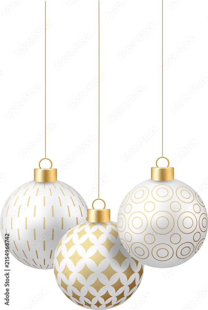Obraz premium Christmas Ornaments Elegant Gold