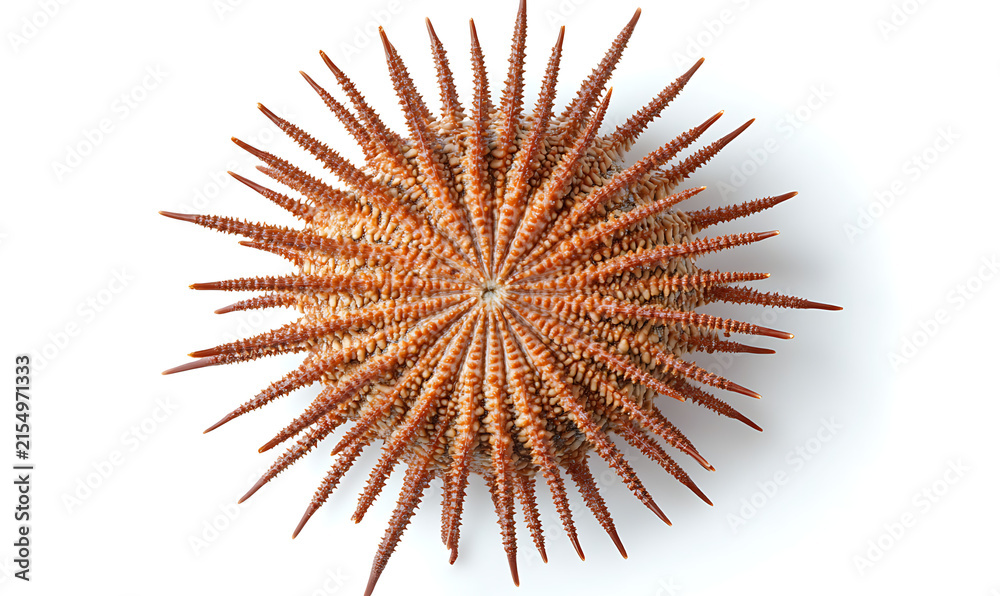 Fototapeta premium Blue Sea Urchin on Isolated Background 
