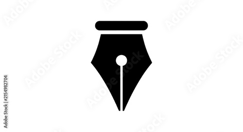 Vector illustration of fountain pen nib icon on a transparent background