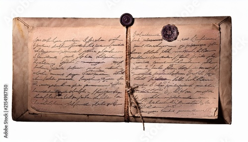 old letter with handwritten text