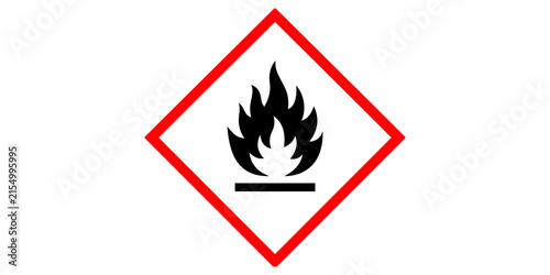 Flammable hazard symbol warning dangerous substance risk pictogram danger flammable liquid pictogram caution danger warning pictogram flammable substance industrial chemical sign.
