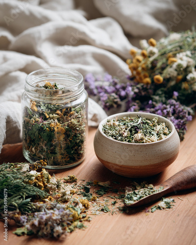 Botanical Herbal Wellness Still Life