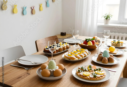 Easter holiday table settin...