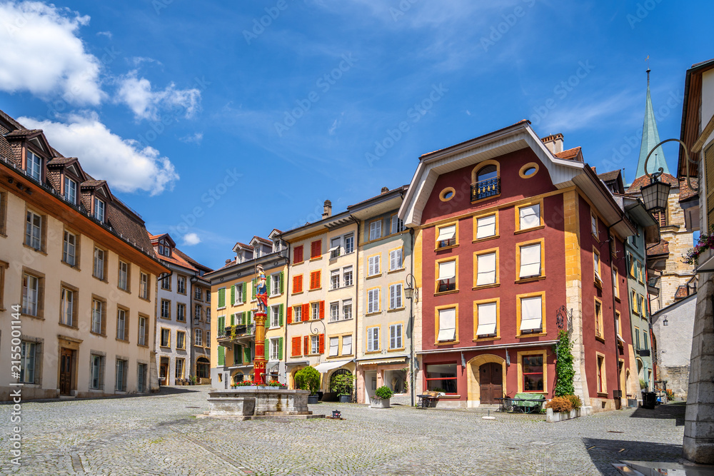 Fototapeta premium Altstadt, Biel, Schweiz 