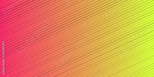 Abstract background with bright pink and yellow gradient colors and fine diagonal line pattern