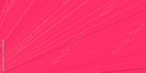 Abstract bright pink background with diagonal lines and soft light rays for modern graphic design