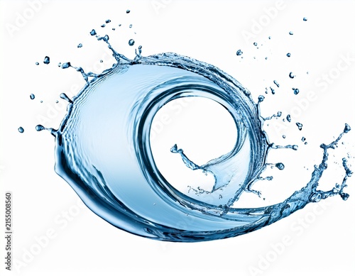spiral water splash isolated on white background high resolution image liquid design water splash texture