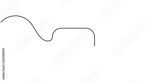 Animated bookmark inside a speech bubble icon sign continuous one line drawing moving on white background minimalist single art social media story and clip save symbol animation