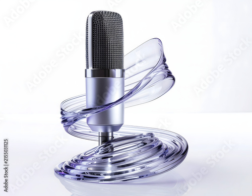 Professionelles Mikrofon mit digitaler Audiodatei