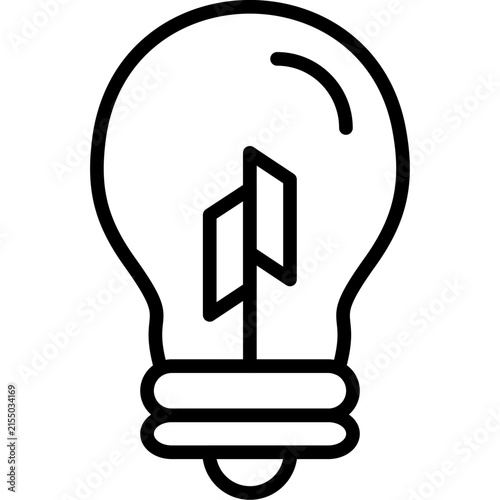 Creative Business Idea Light Bulb Line Icon