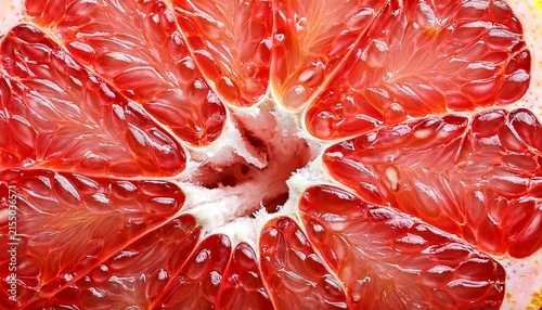 grapefruit slice closeup