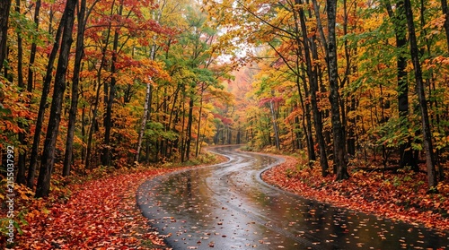 Beautiful alBeautiful alley in colorful autumn timeley in colorful autumn time