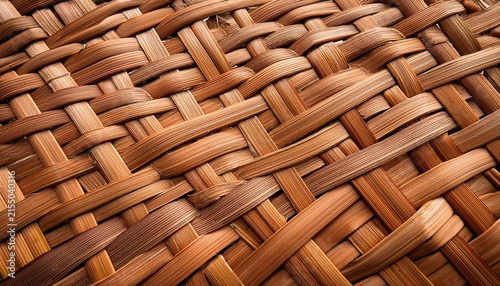 flat texture of rattan weave pattern filling frame evenly