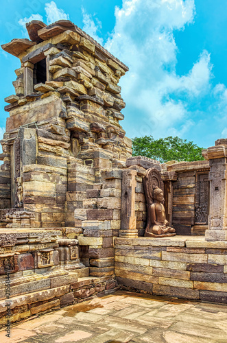Ancient Temple 45 Ruins at Sanchi Archaeological Site, Madhya Pradesh, India