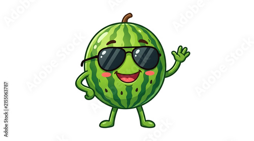 funny cartoon a watermelon
