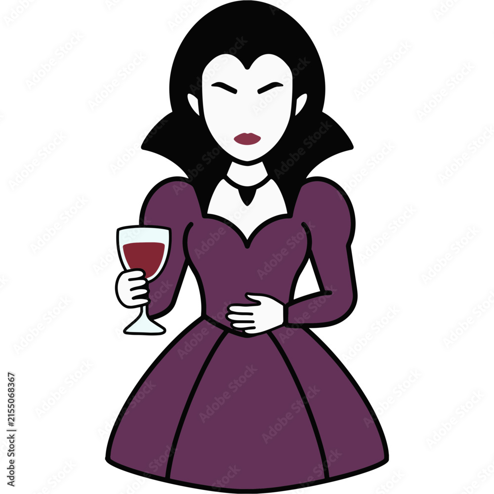 Fototapeta premium Female Dracula 할로윈 드라큘라