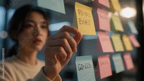 woman reading a memo