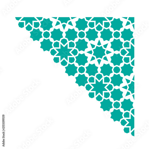 Geometric Teal Star Pattern Background