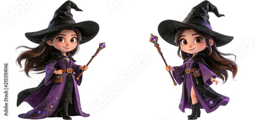 Naklejka 魔女 魔術師 人 女