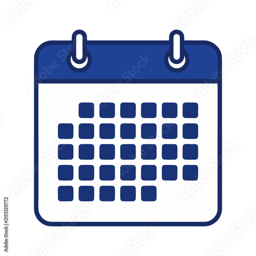 A blue and white graphic representation of a calendar page showing multiple squares for dates indicating planning and scheduling concepts for business and personal organization conveying the