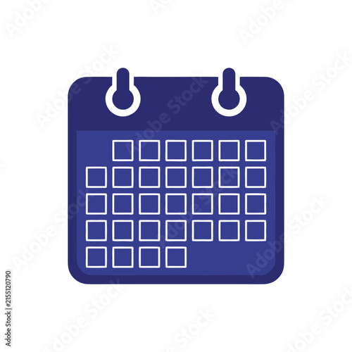 A dark blue daily planner or calendar symbol with visible squares representing dates and days suggesting scheduling and time management perfect for business and planning concepts