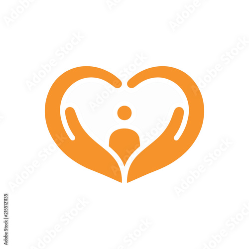 Gentle hands forming a heart shape embrace a central human figure symbolizing compassion care protection and a deep sense of togetherness representing support networks and community well being