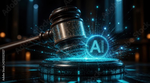 Dynamic Blue Ai Gavel Impact in Digital Courtroom