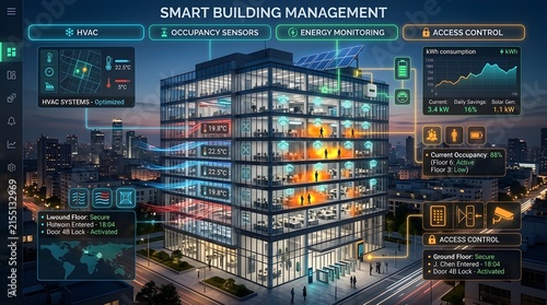 Smart building management system dashboard interface