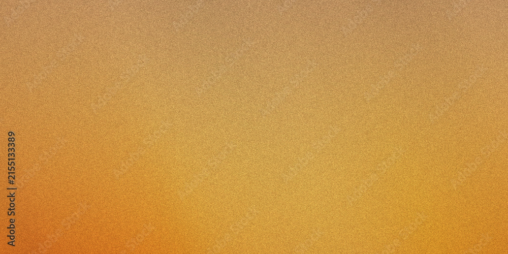 Fototapeta premium Abstract smooth golden orange light gradient background with grain noise.
