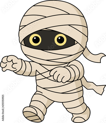 Mummy halloween character cartoon