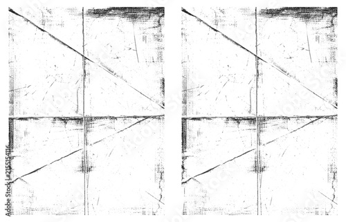 Canvas Print Grunge texture with scratches and distressed paper folds isolated on transparent