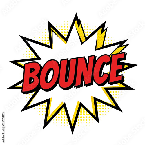 Comic Book Style Bounce Speech Bubble Explosion