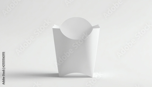 Paper french fries box - front view. Display your design on this mockup.