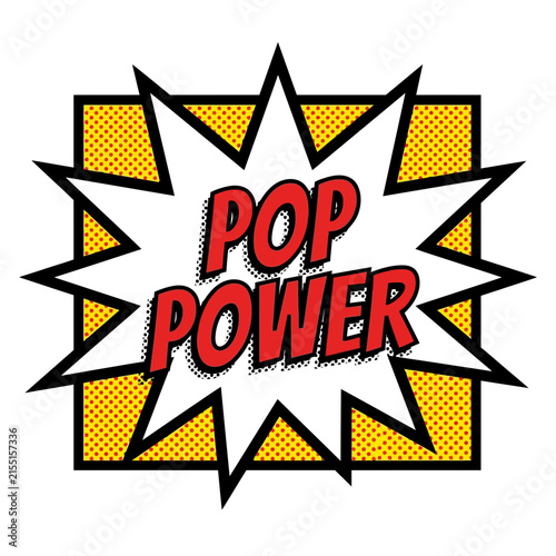 Comic Book Style Pop Power Speech Bubble Illustration