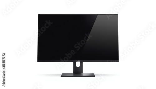 TV screen with black screen. Mockup monitor allow you to display your designs and layouts into a digital device showcase