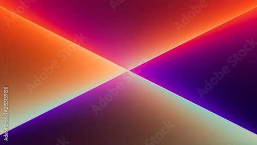 Abstract geometric background featuring purple and orange light intersection