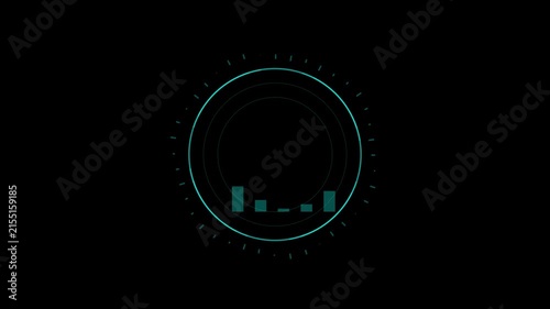 Green glowing circular target with concentric rings and central bullseye on transparent background green glowing target