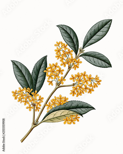 Vintage Botanical Illustration Collection – Aromatic Flowers and Fragrance Plants_osmanthus