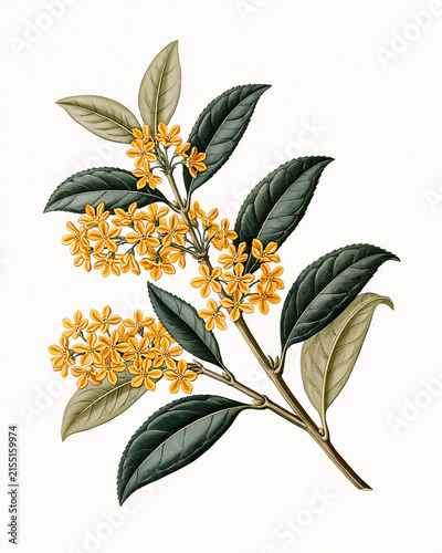Vintage Botanical Illustration Collection – Aromatic Flowers and Fragrance Plants_osmanthus