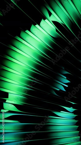 Abstract Glass Pillars In Green Color Symphony