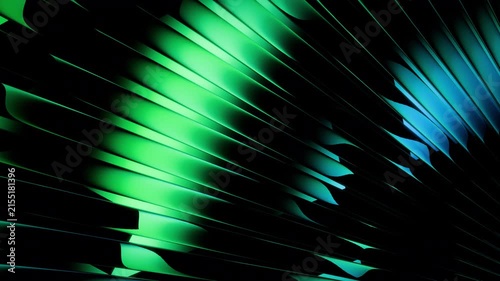 Abstract Glass Pillars In Green Color Symphony