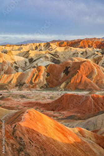 Cuadro en lienzo Colorful Danxia Landforms at Zhangye National Geopark, Gansu, China