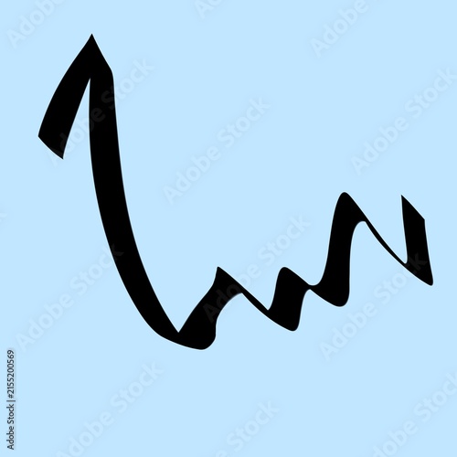 Bold Abstract Brush Stroke on Blue Background