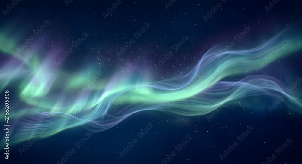 Naklejka premium Abstract blue aurora background