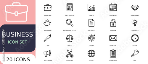 Business icon set. finance icon set.