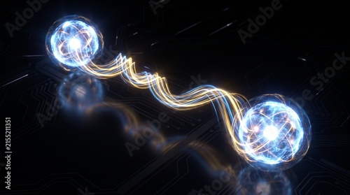 Quantum Physics Entanglement Light Cores Obsidian Table