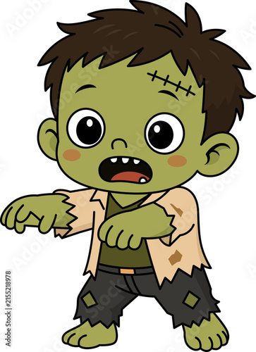 Zombie halloween character cartoon
