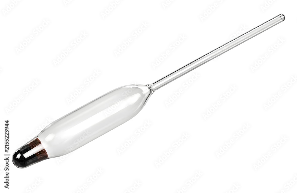 Fototapeta premium Glass Hydrometer for Process Density Measurement Laboratory Testing Chemical Analysis and Quality Control Applications Work